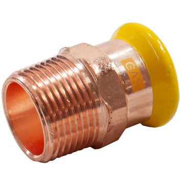 Picture of GAS PRESSFIT COUPLER MALE 15MM X 1/2"