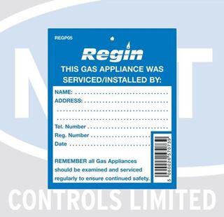 Picture of REGP05 GAS APPLIANCE SERVICED TAG