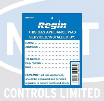 Picture of REGP05 GAS APPLIANCE SERVICED TAG