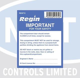 Picture of REGP15 DO NOT BLOCK COMPARTMENT STICKERS