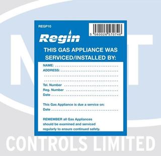 Picture of REGP10 GAS APPLIANCE SERVICED STICKER (8)